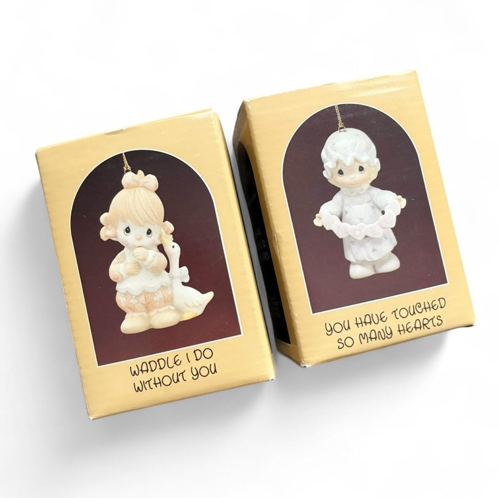 NFS Vintage Precious Moments Holiday Christmas Ornaments W/ Box